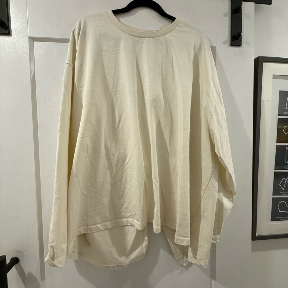 ASOS Curve Cream Long Sleeve Top